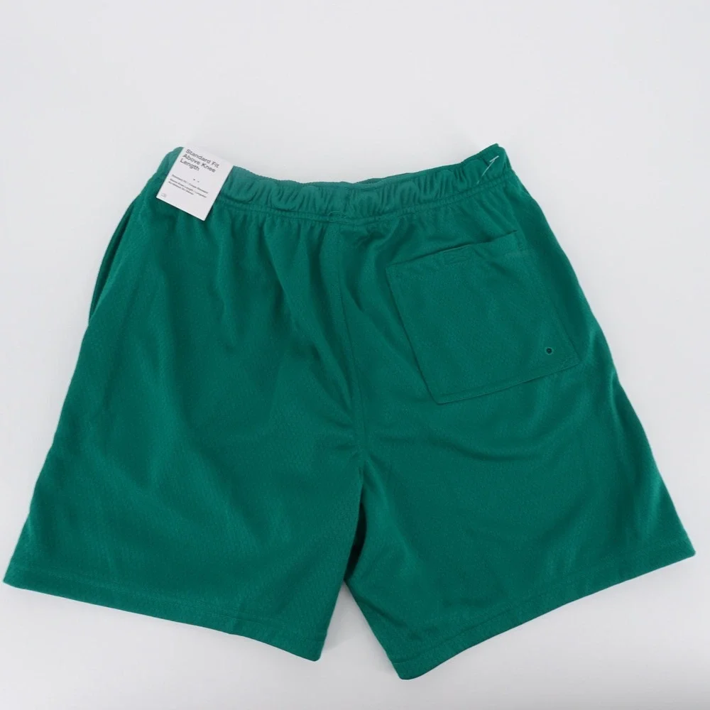 Nike Mens Mesh Flow Athletic Shorts Green Standard Fit Above Knee Small NEW